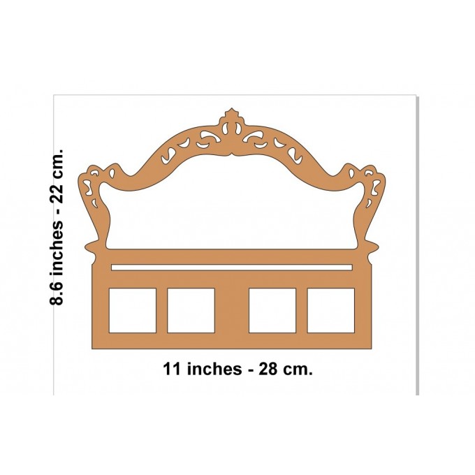 Miniature dollhouse headboard for bed digital download