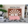 Miniature bed headboard sunrise digital download laser 