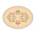 Basket base oval shape with lotus engraving digital file