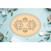 Basket base oval shape with lotus engraving digital file