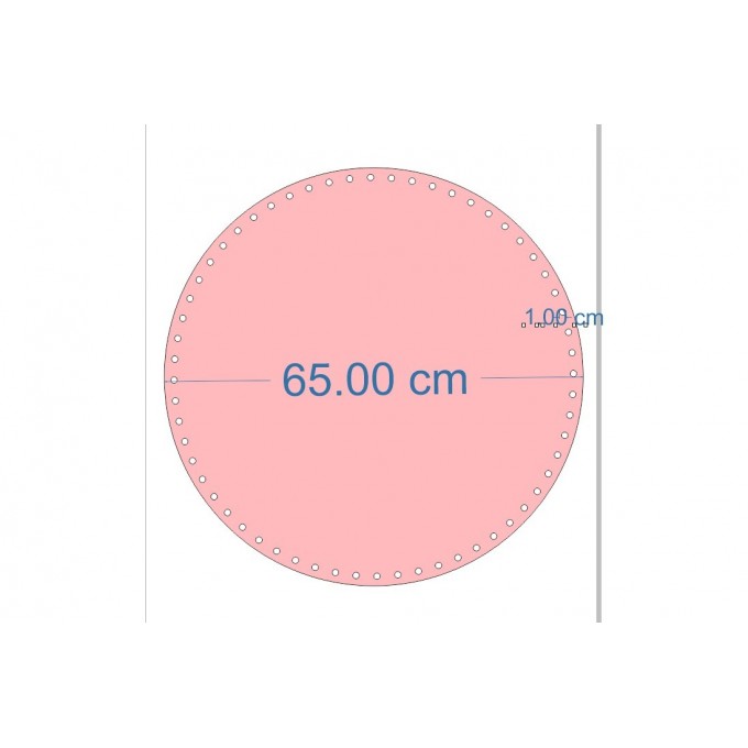 Round basket base 65 cm. 25 inch digital file, laser cut 