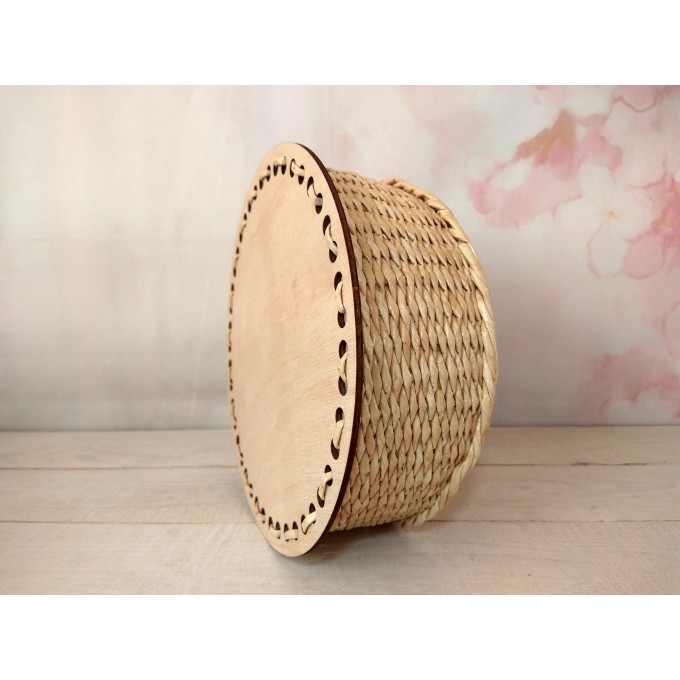 Round basket base 65 cm. 25 inch digital file, laser cut 