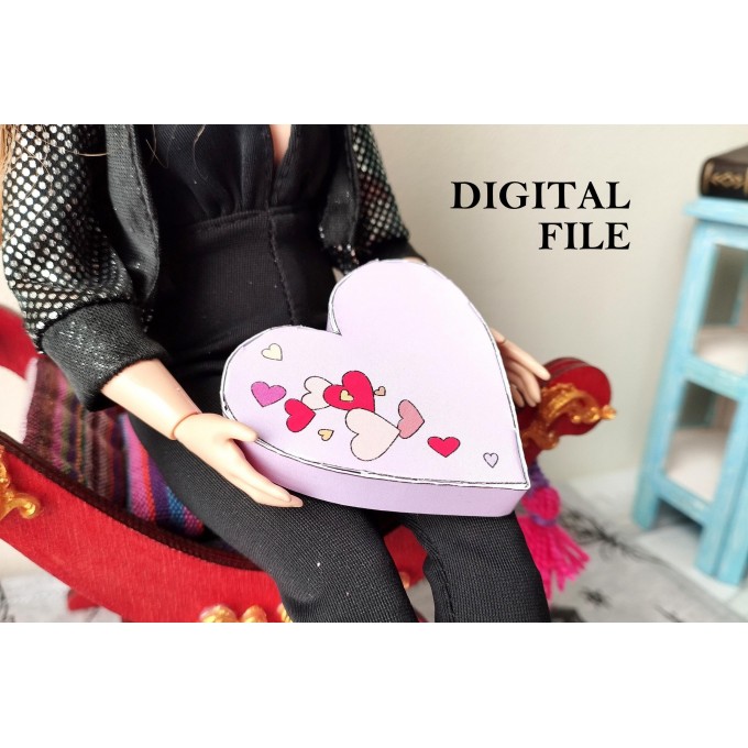 Miniature Valentine day candy box heart shape 