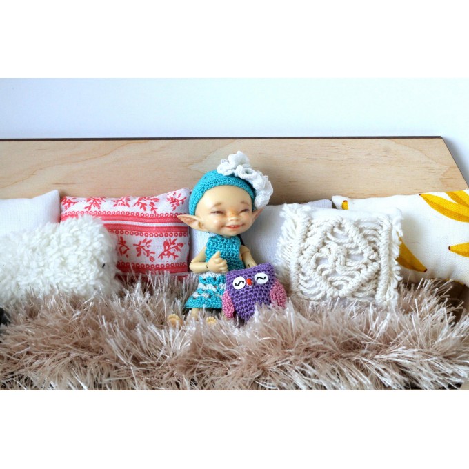 Miniature crochet owl making tutorial dollhouse 