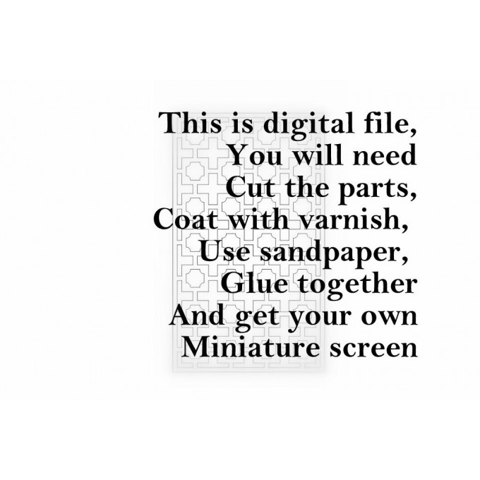 Dressing screen dollhouse miniature furniture partition 