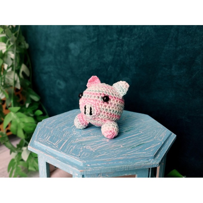 Tiny pig crochet tutorial PDF download amigurumi 