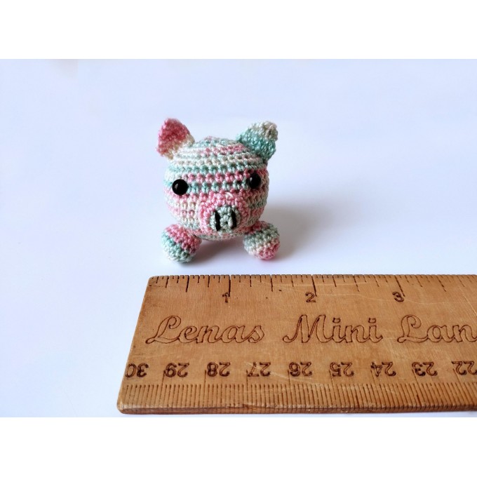 Tiny pig crochet tutorial PDF download amigurumi 