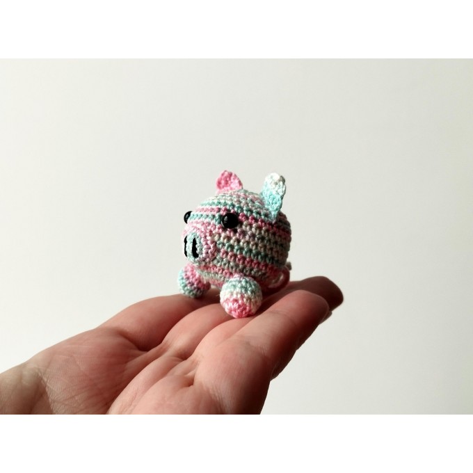 Tiny pig crochet tutorial PDF download amigurumi 