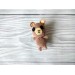 Miniature teddy bear, crochet handmade doll toy