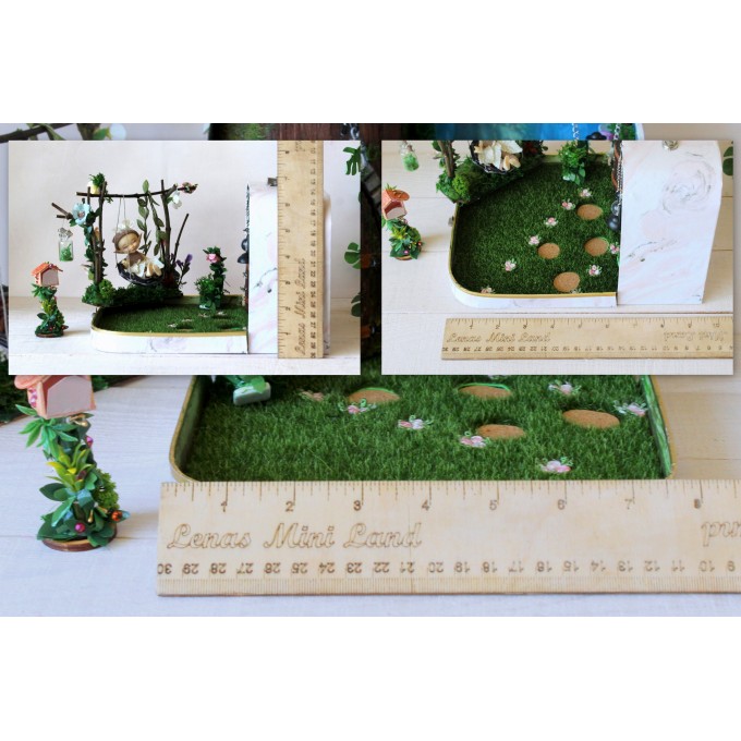 Fairy forest in the suitcase travel dollhouse 