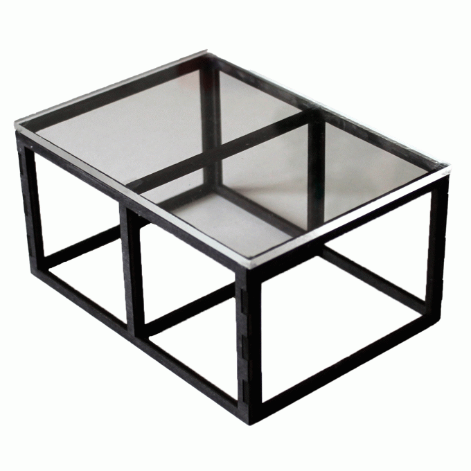 Modern dollhouse table miniature furniture 1:6 scale