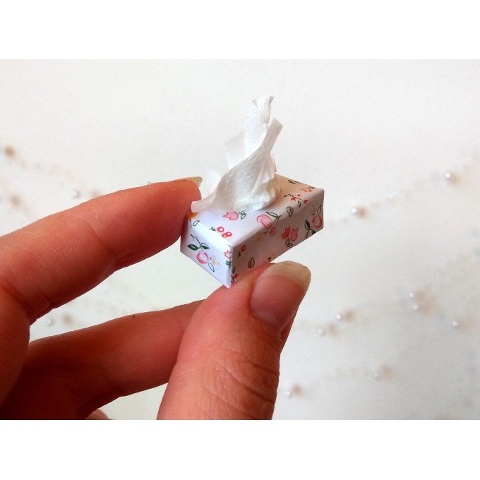 Miniature tissue box making tutorial FREE paper