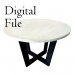 Miniature dollhouse table digital file. Modern 1:4 scale