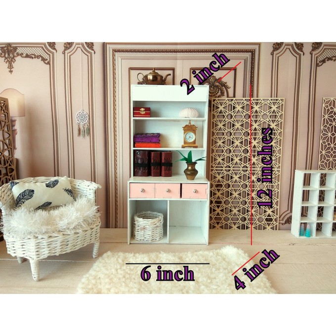 Dollhouse kitchen cabinet vector file, download 1/6 scale