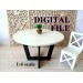 Miniature dollhouse table digital file. Modern 1:4 scale