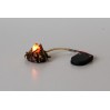 Miniature fire LED light dollhouse 1:12 scale. Camping 