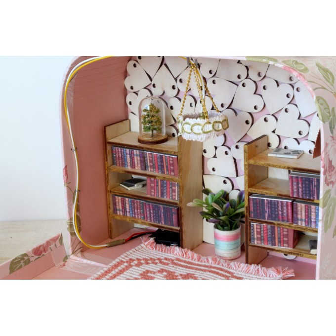Miniature printable books, dollhouse library accessories