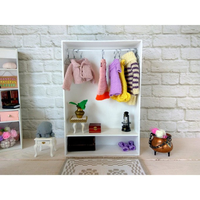 Dollhouse wardrobe 1:6 scale digital file download