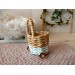 Miniature shopping trolley, basket for toys dollhouse