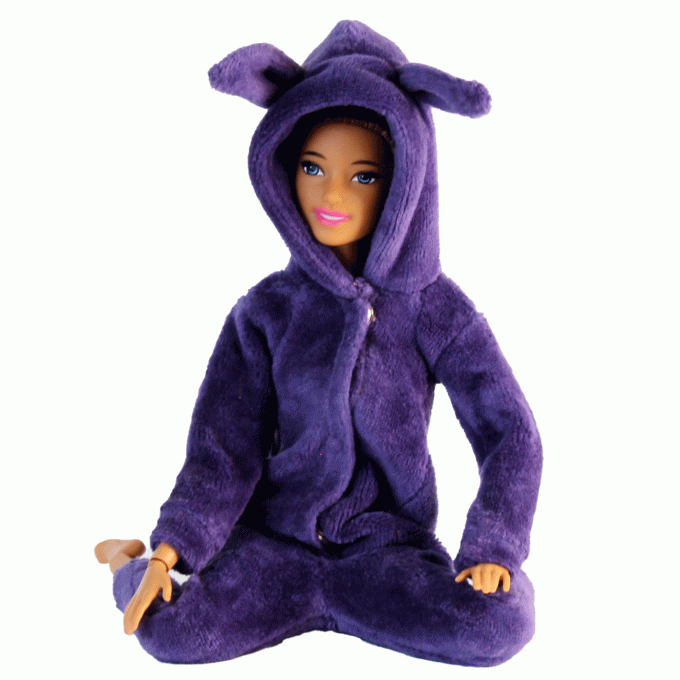 Barb doll pajamas hooded 12-inch BJD doll velvet