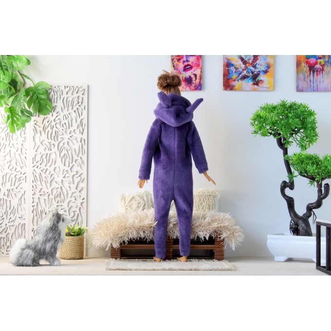Barb doll pajamas hooded 12-inch BJD doll velvet