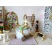 Miniature dollhouse modern chair, wooden furniture