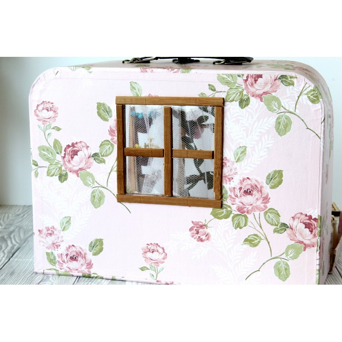 Travel dollhouse in a suitcase 1:12 scale nursery 